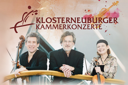 TrioVanBeethoven mit Logo der Klosterneuburger Kammerkonzerte